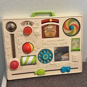 Vintage 1973 Fisher Price Baby Toddler Activity
Center Crib Toy